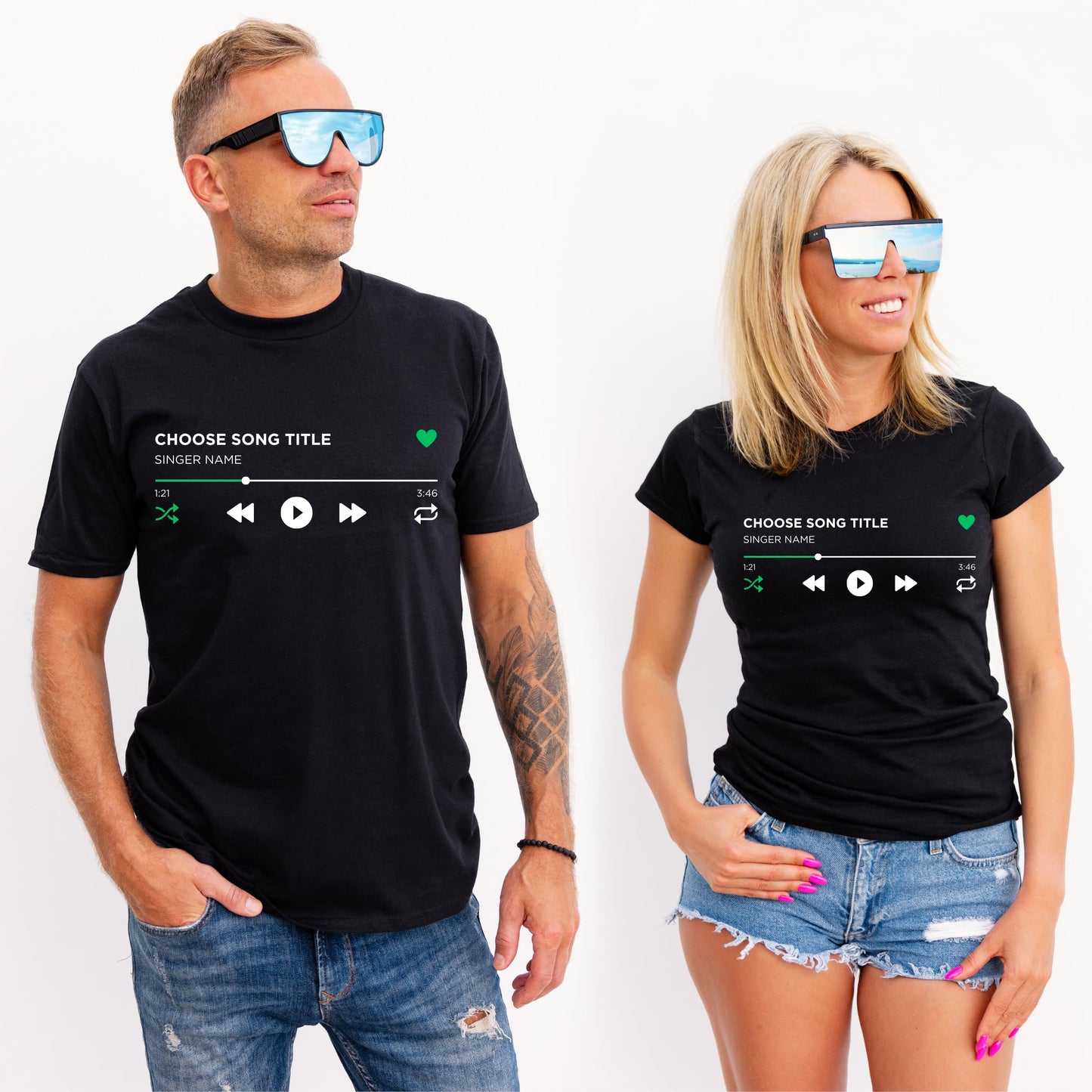 Choose Your Song/Singer Customise Personlised Text Printed Adults Unisex Men Women Summer Winter Cotton Crew Neck Casual T-Shirt