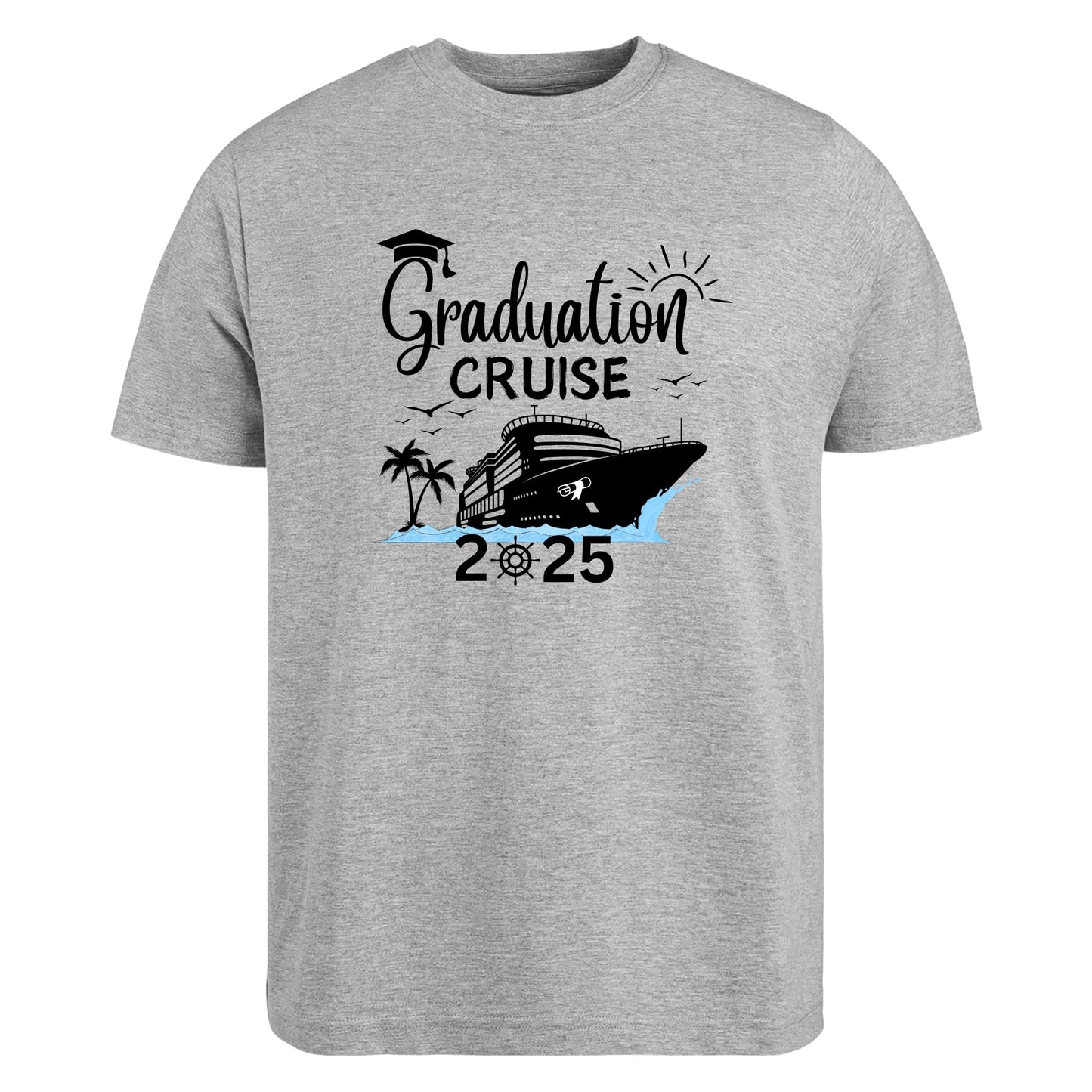 Be Buz Custom Graduation Cruise T Shirt Class of 2025 Personalized Family Vacation T-Shirt Matching Senior Trip Tee for Mom, Dad, Siblings Group
