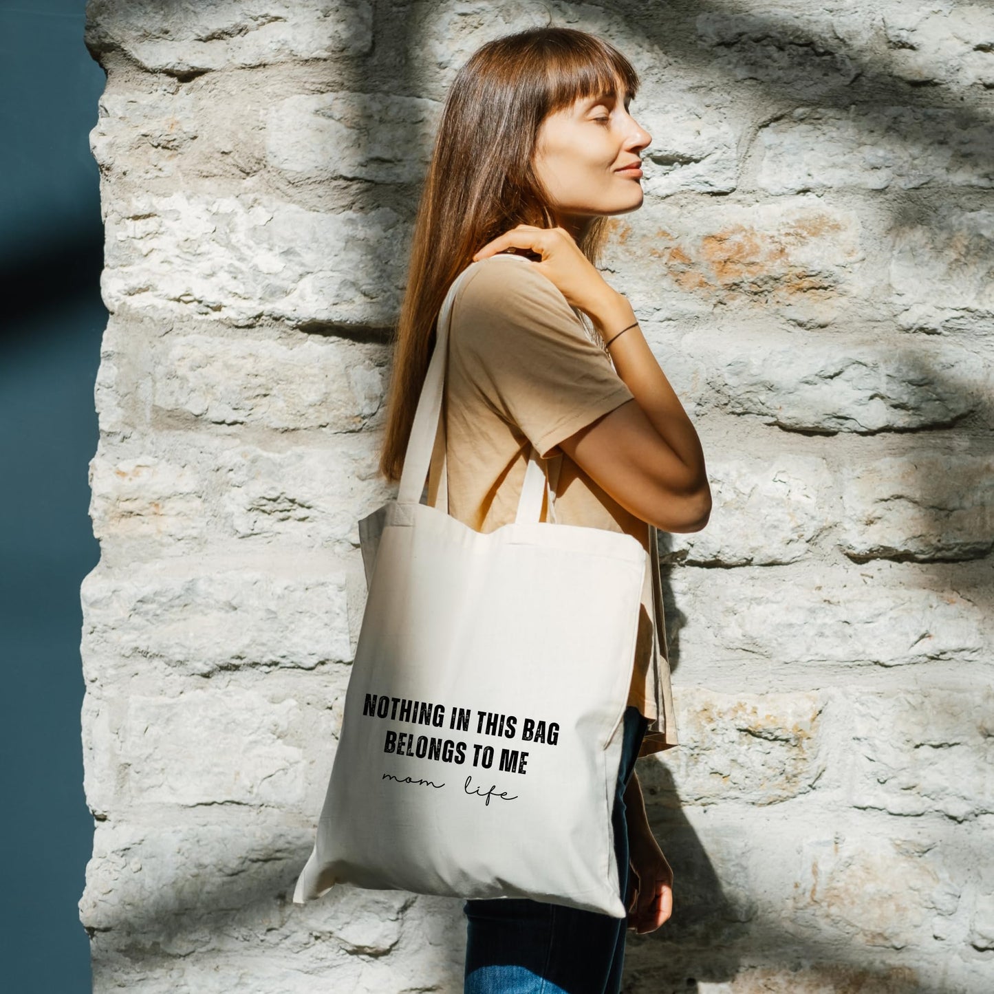 Be Buz Nothing in This Bag Belongs to Me Tote Bag Funny and Relatable Mom Bag Spacious, Durable, Use Gift for Mothers Reusable Casual Bag for Work Shopping Travel