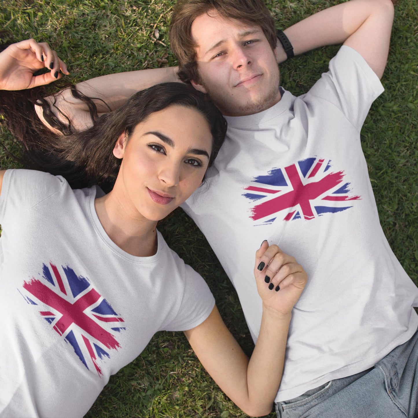 Be Buz Union Jack Flag T-Shirt for Women Great Britain Ladies Cool Distressed Flag Cotton Shirt Gift for her