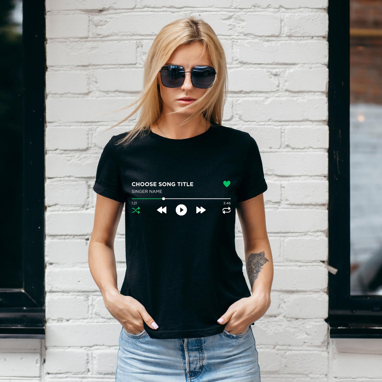 Choose Your Song/Singer Customise Personlised Text Printed Adults Unisex Men Women Summer Winter Cotton Crew Neck Casual T-Shirt