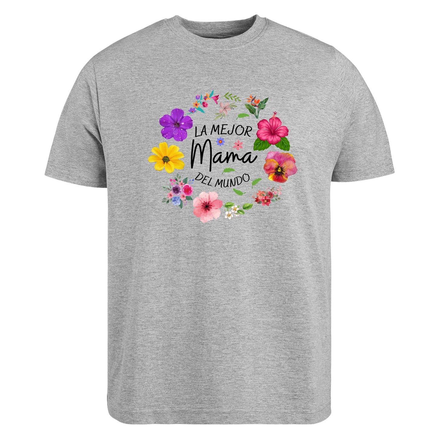 Be Buz La Mejor Mamá Del Mundo Floral T-Shirt Spanish Shirt Latina Mom Tee Gift for Hispanic Moms Día de las Madres