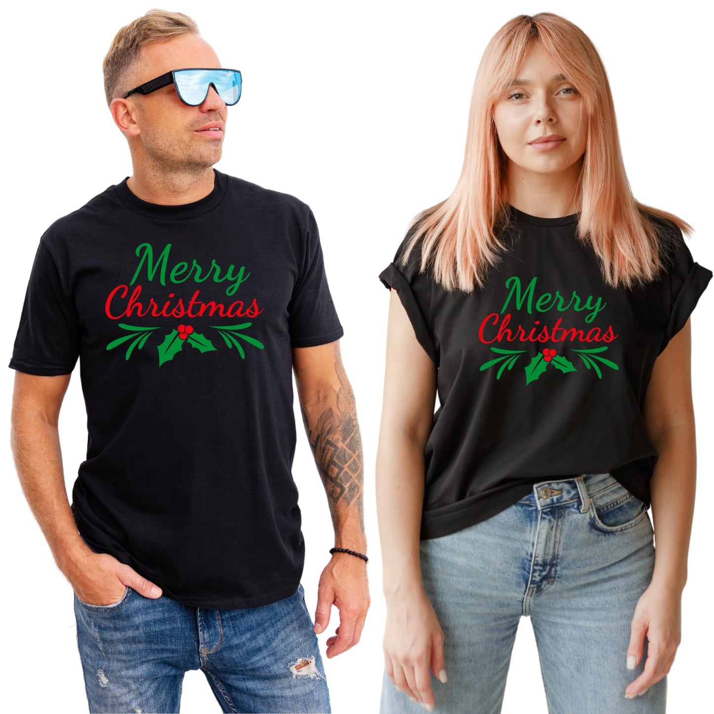 Be Buz Merry Christmas and Happy New Year My Gnomies Printed Adults Unisex Men Women Cotton Crew Neck Casual T-Shirt