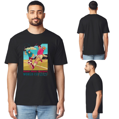 Heart. Pride. Football. – Retro World Cup 2026 T-Shirt | Vintage Football Graphic Tee | FIFA Fan Gift - Top Tee