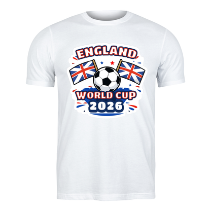 England World Cup 2026 | Flags & Football T-Shirt | England Fan Gift
