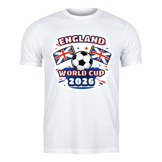 England World Cup 2026 | Flags & Football T-Shirt | England Fan Gift