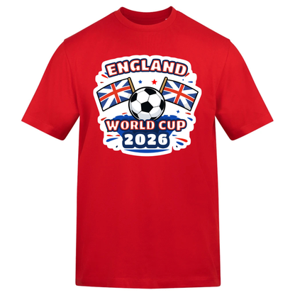 England World Cup 2026 | Flags & Football T-Shirt | England Fan Gift