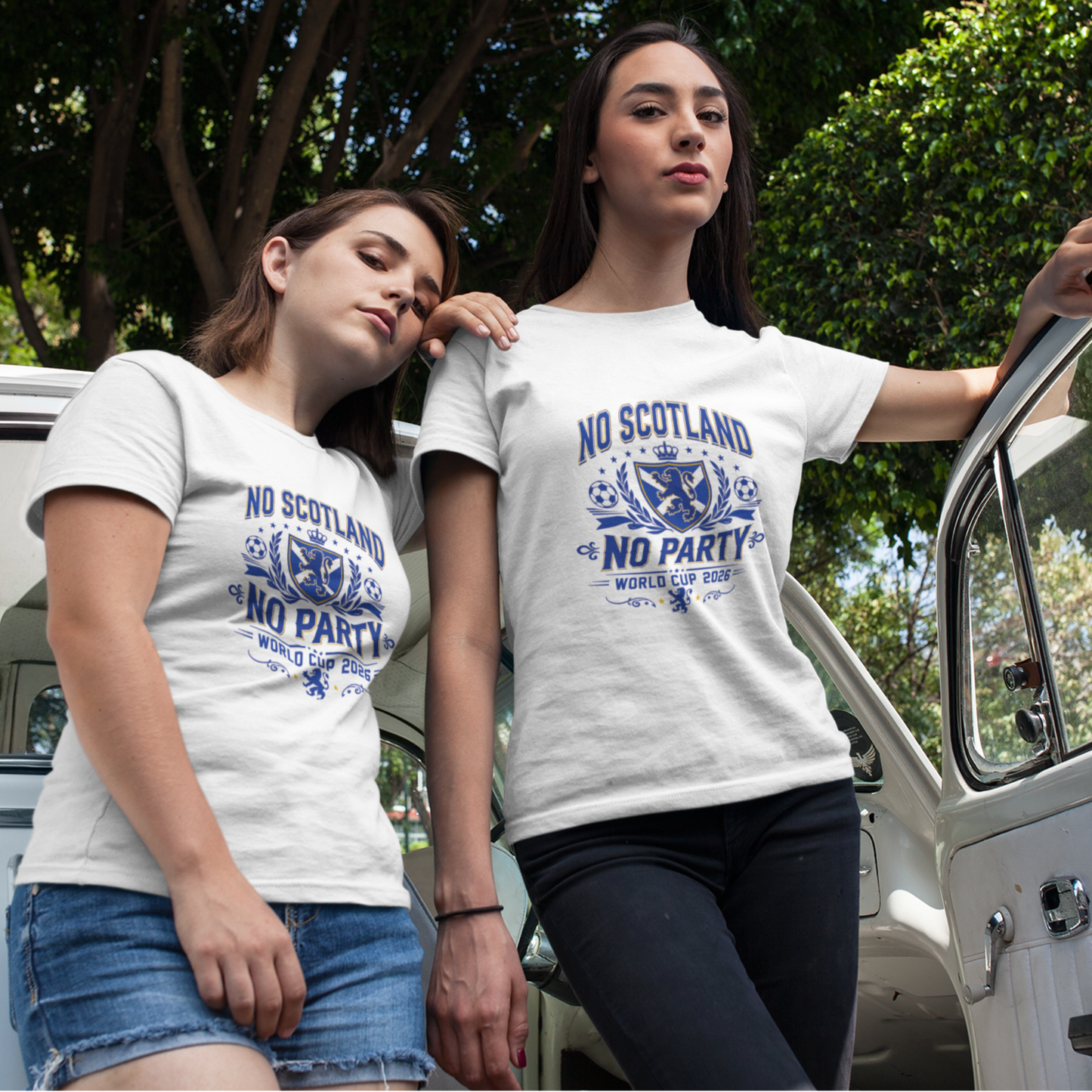 No Scotland No Party | Heraldic Crest T-Shirt | World Cup 2026 Scotland Gift