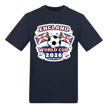 England World Cup 2026 | Flags & Football T-Shirt | England Fan Gift