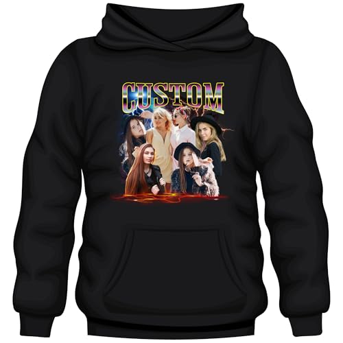 Personalized Bootleg Rap Tee, Sweatshirt, and Hoodie, Retro 90s Style Vintage Graphic tee – Custom Photo Shirt Women 100% Cotton Customised T Shirt, Gift for Music Lovers