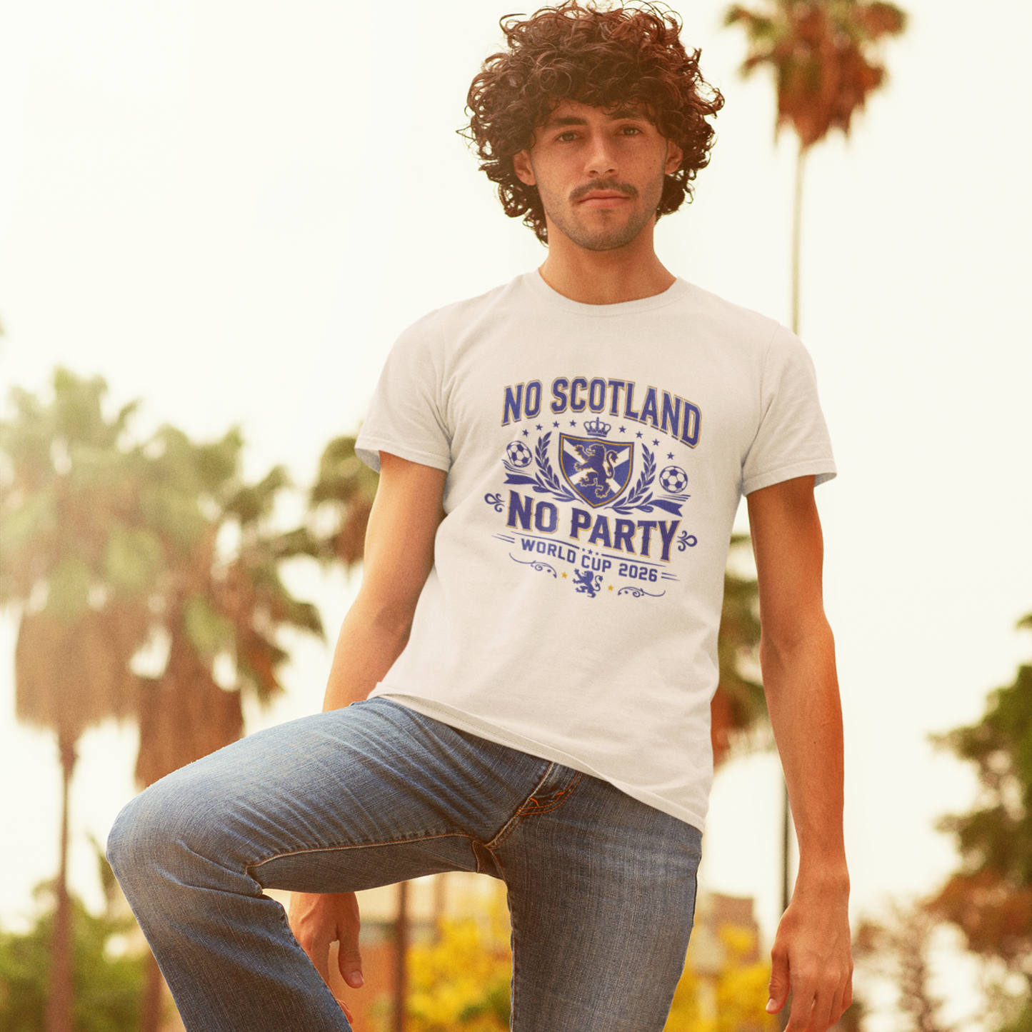 No Scotland No Party | Heraldic Crest T-Shirt | World Cup 2026 Scotland Gift