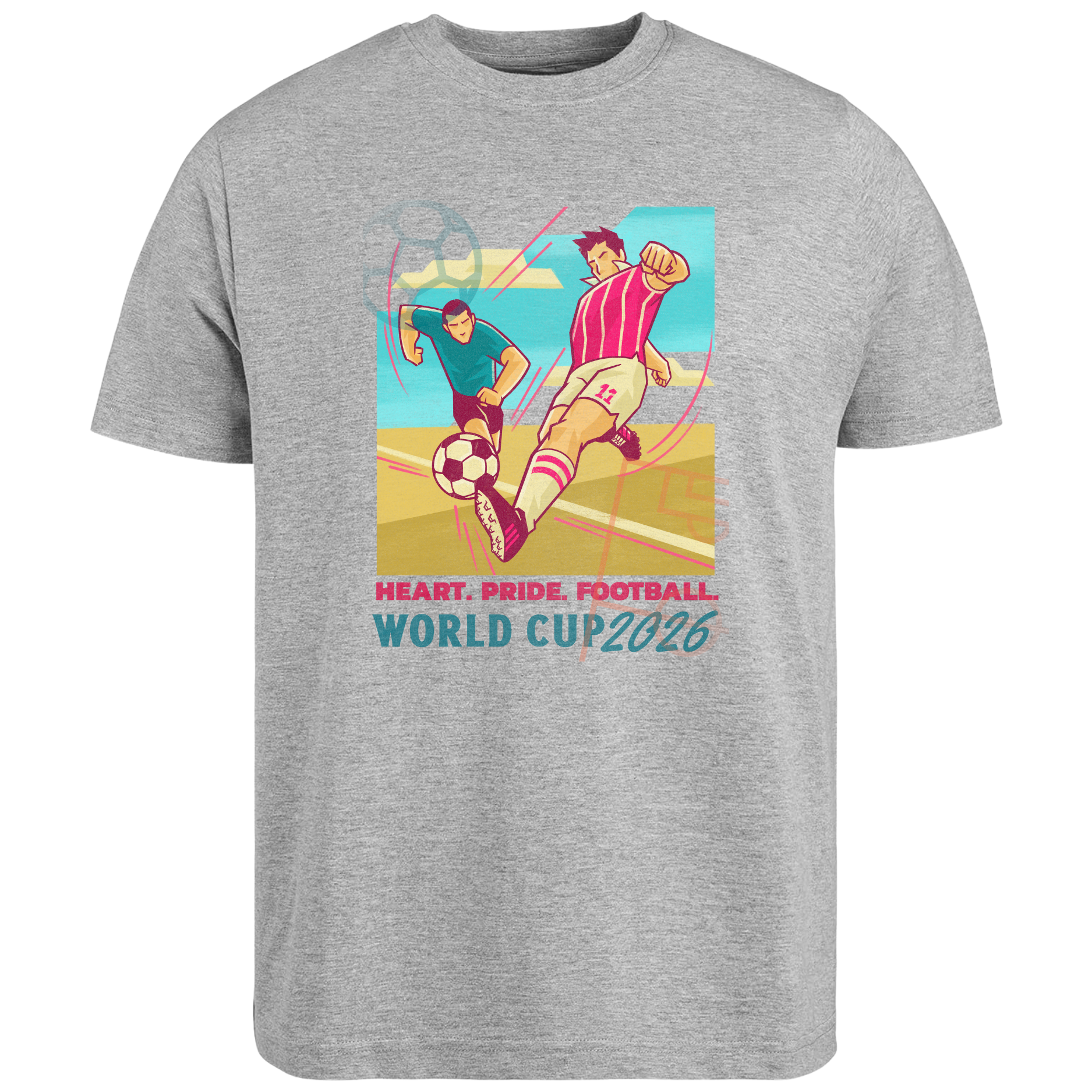 Heart. Pride. Football. – Retro World Cup 2026 T-Shirt | Vintage Football Graphic Tee | FIFA Fan Gift - Top Tee