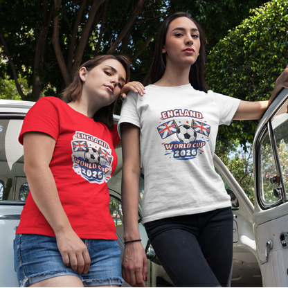 England World Cup 2026 | Flags & Football T-Shirt | England Fan Gift