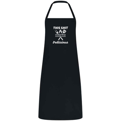 This Sh*t Is Going to Be Delicious Apron Funny Multicolor BBQ and Cooking Apron Unisex Chef Gift for Men and Women