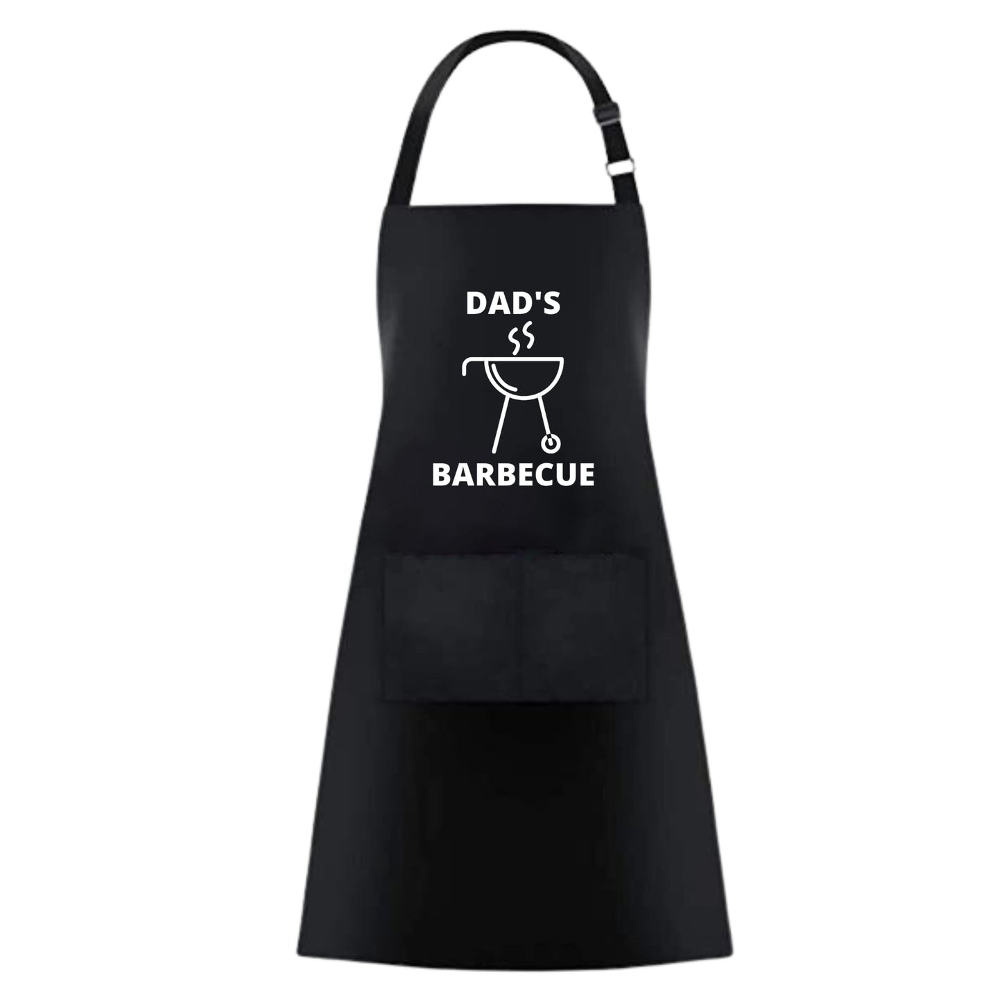 DAD'S BARBECUE Funny Apron Bib Apron - 2 Pockets BBQ Apron Coffee house Cooking Kitchen Chef Bar Hotel Women Great Gift For Husband Wife, Dad Mom boyfriend Girlfriend