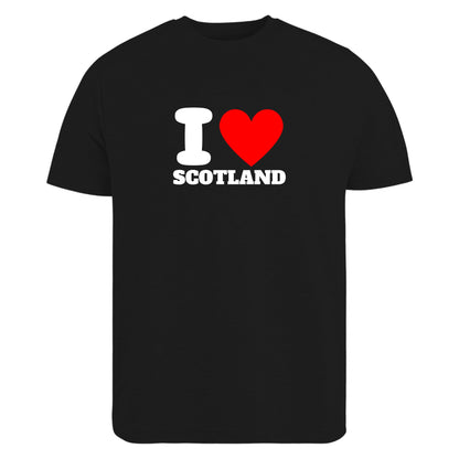 Be Buz I Love Scotland T-Shirt Unisex Graphic Tee with Classic Heart Design Trendy Scottish Souvenir Shirt for Men and Women