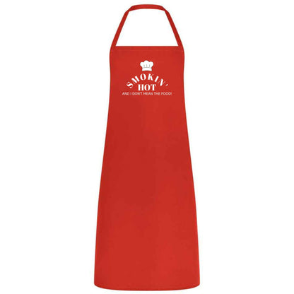 Smokin’ Hot Grill Apron Funny Multicolor Cooking Apron for BBQ Kitchen Weddings and Parties Unisex Chef Waiter and Waitress Gift