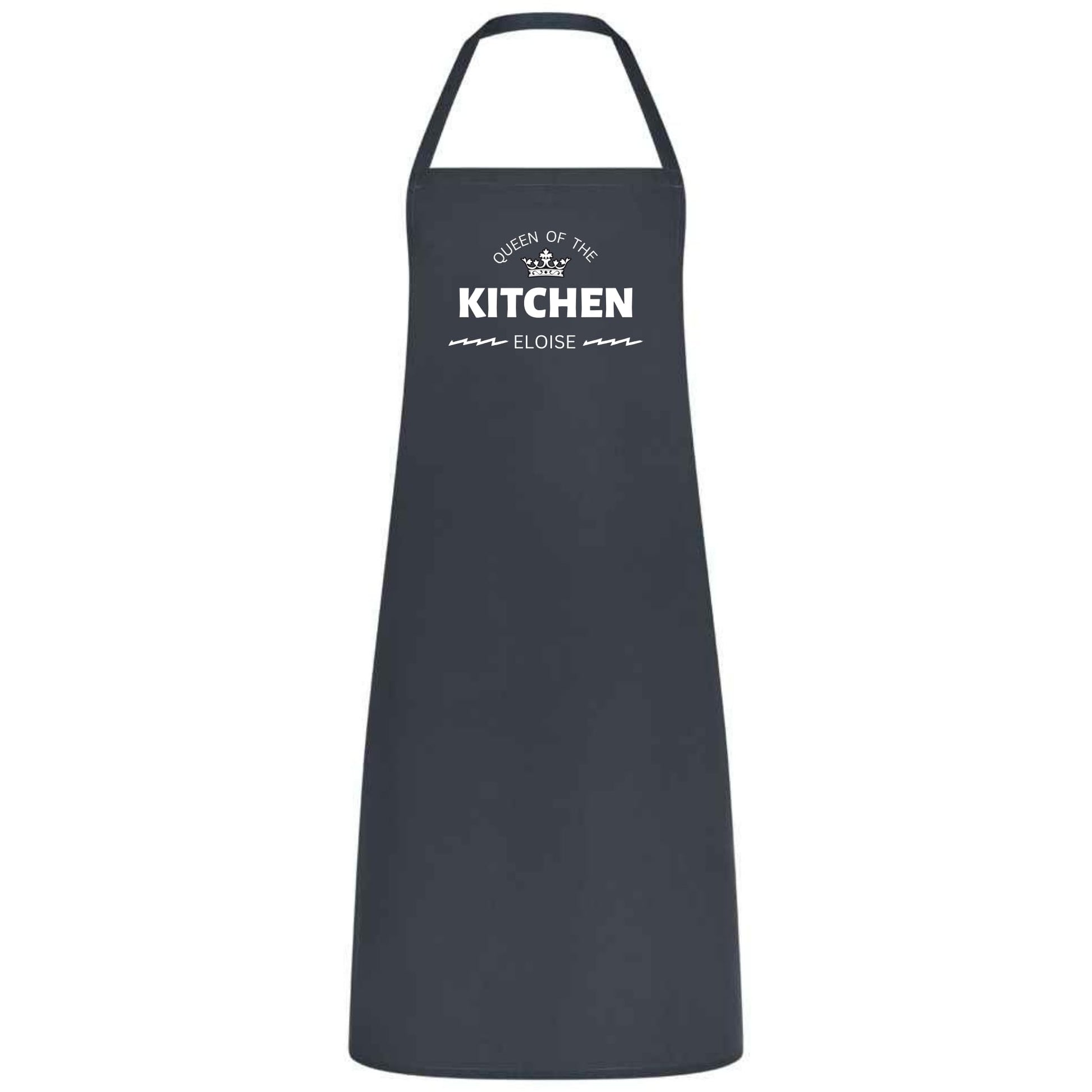 Queen of the Kitchen Personalised Apron Custom Name Cotton Multicolor Cooking Apron for Women Wedding Birthday and Mother’s Day Gift - Top Tee