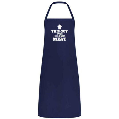 This Guy Rubs His Own Meat Apron Funny BBQ Apron for Men Husband Dad Boyfriend Multicolor Grilling Gift Father’s Day Birthday