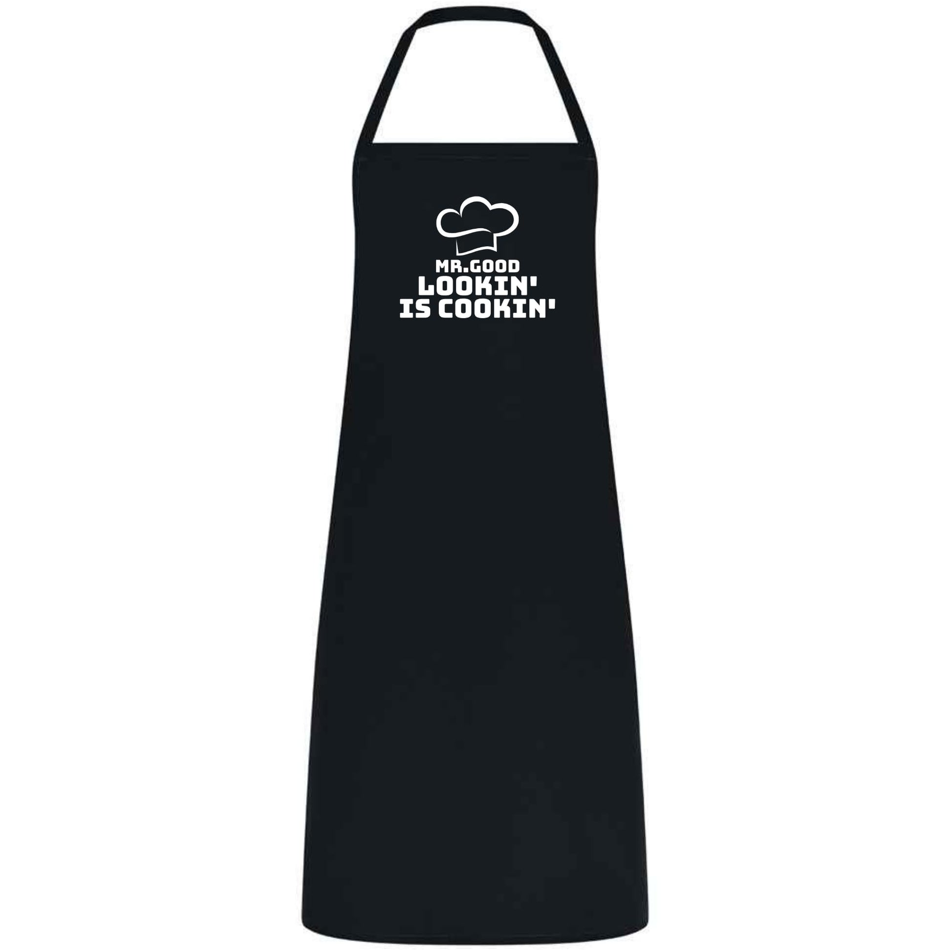 Mr Good Lookin’ is Cookin’ Multicolor Apron Father's Day Gift Chef Waiter Gift for him Perfect for Weddings BBQs Cooking - Top Tee