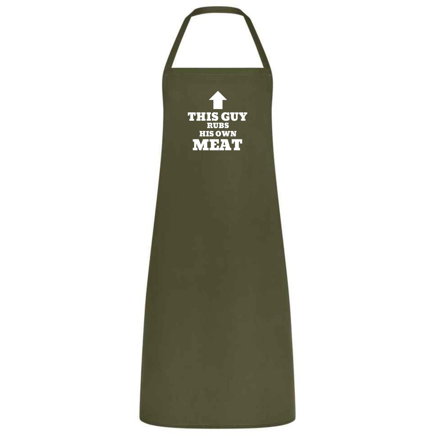 This Guy Rubs His Own Meat Apron Funny BBQ Apron for Men Husband Dad Boyfriend Multicolor Grilling Gift Father’s Day Birthday