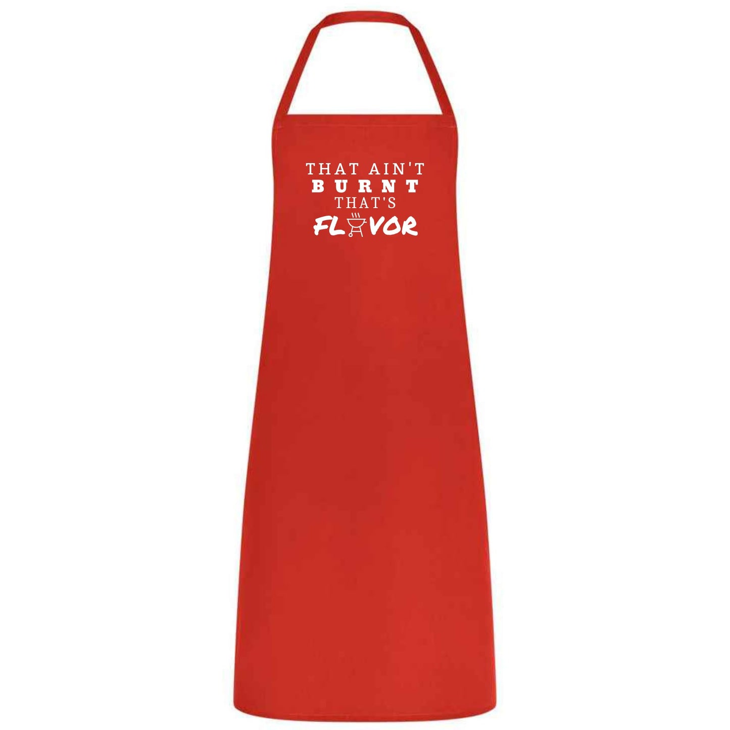 That Ain’t Burnt, That’s Flavor Apron Funny Multicolor BBQ and Grilling Apron for Men Dad, Husband and Father’s Day Gift