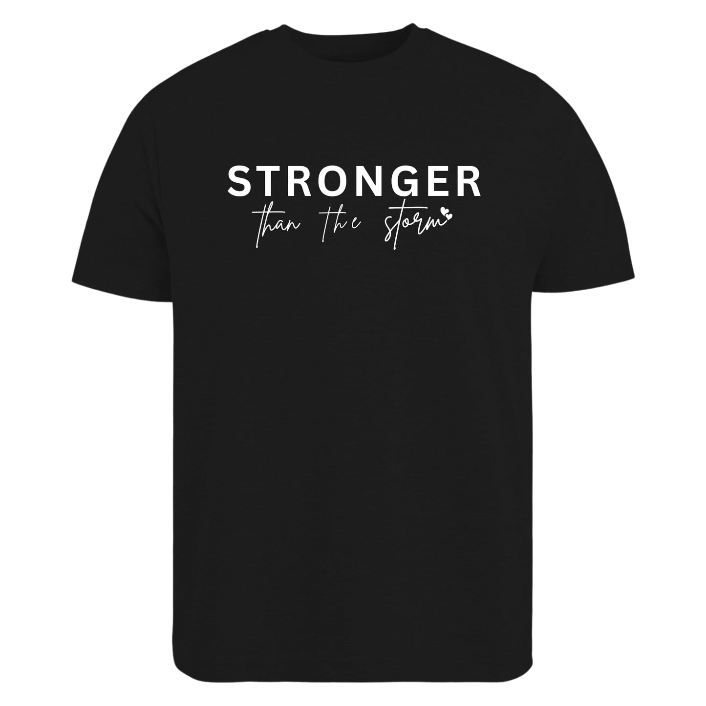 Be Buz Stronger Than The Storm Shirt Christian Shirt for Women Jesus Lover Faith Woman Religious T-Shirt Mom Tee Gift for Her - Top Tee