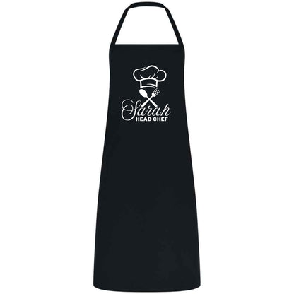 Personalized Chef Apron with Logo or Text Custom Apron for Women Men Multicolor Cooking, Baking, BBQ, Waiter, Waitress, Wedding Gift No Pockets