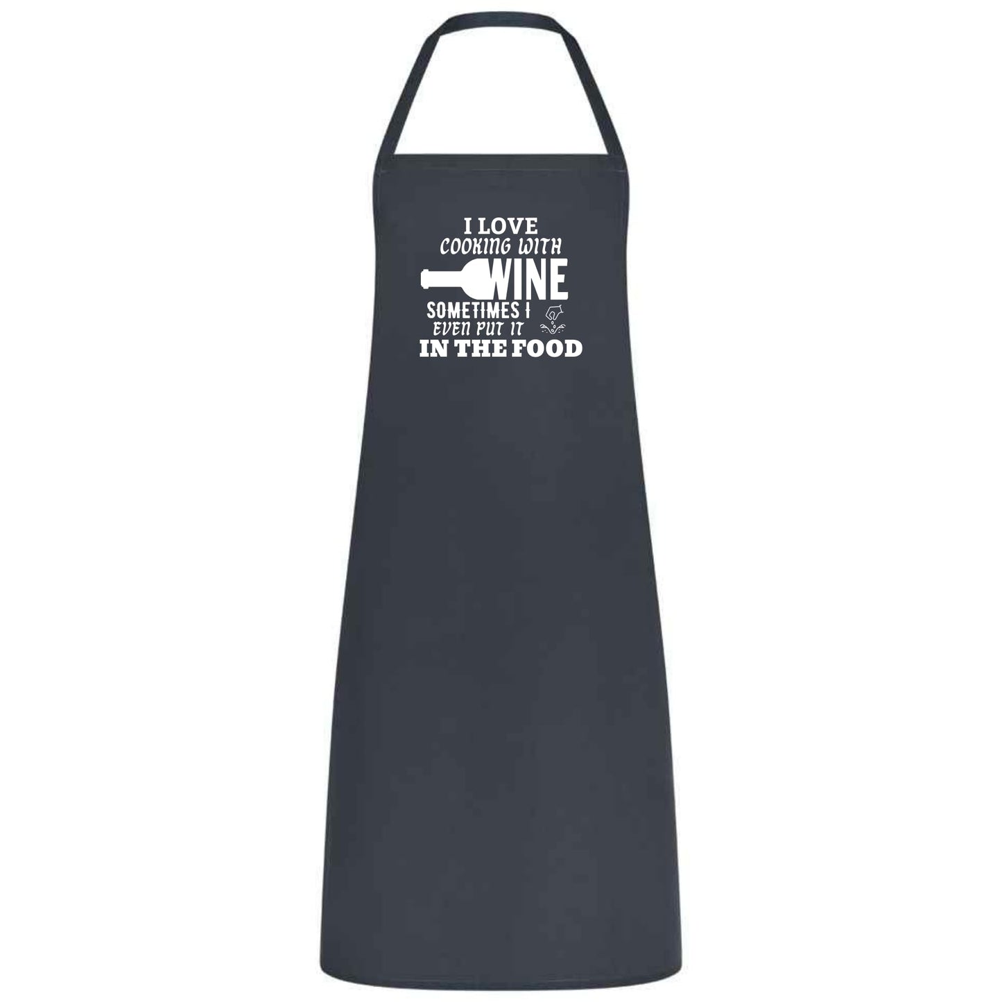 I Love Cooking with Wine Apron Funny Multicolor Unisex Chef Apron for Men and Women Waiter Waitress Gift for her him Weddings BBQs