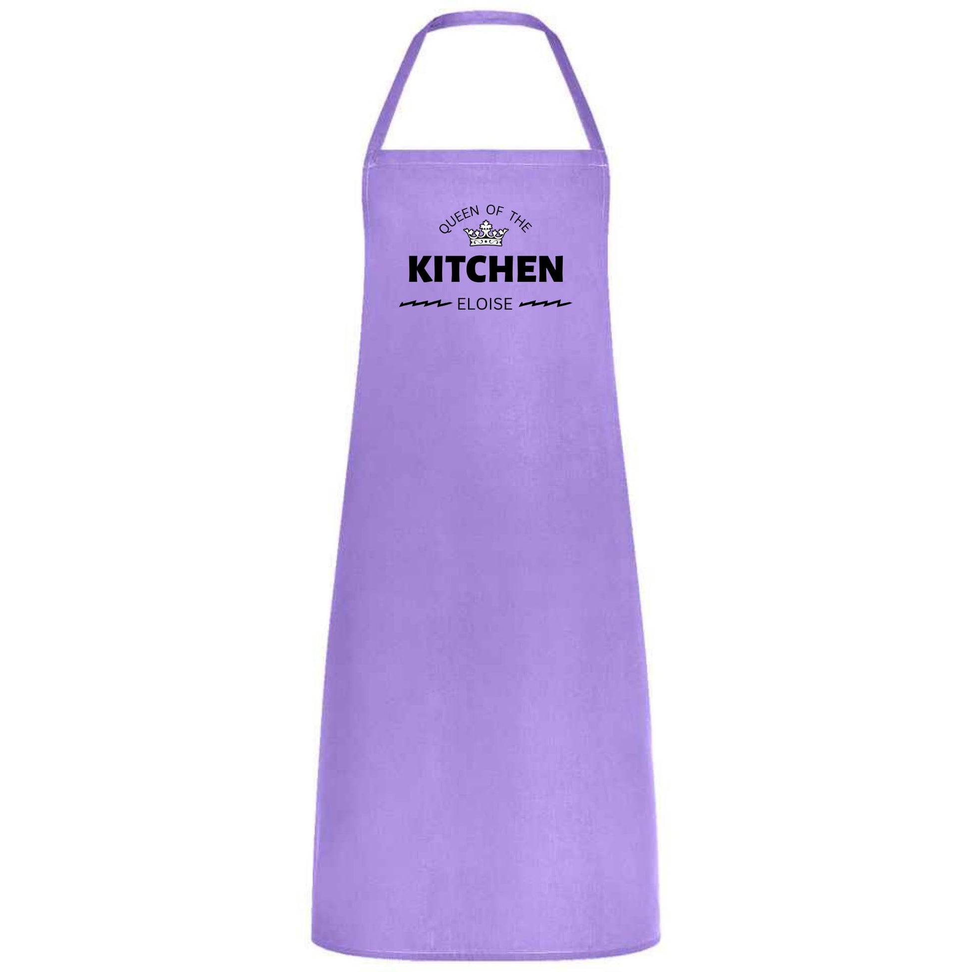 Queen of the Kitchen Personalised Apron Custom Name Cotton Multicolor Cooking Apron for Women Wedding Birthday and Mother’s Day Gift - Top Tee