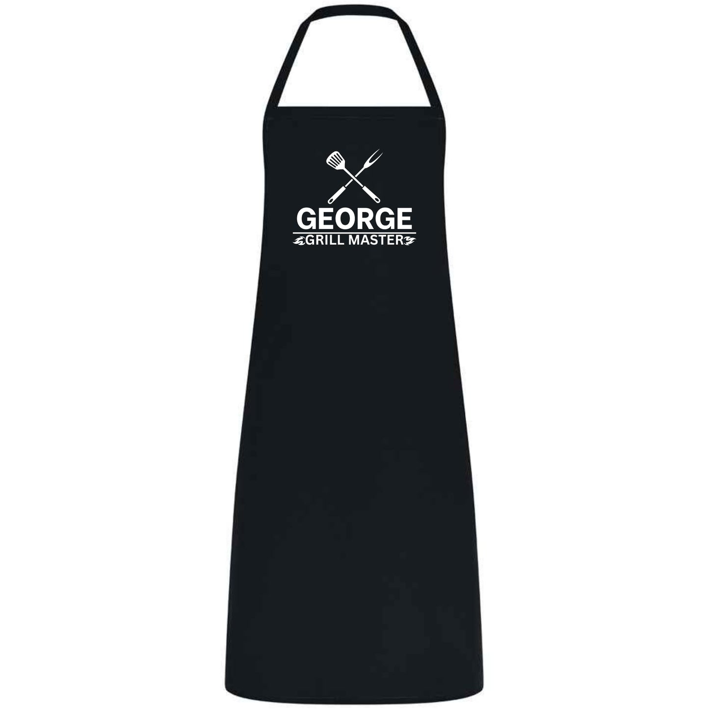 Custom Name Grill Master Apron Personalized Multicolor BBQ Apron for Men Funny Cooking Gift for Husband Dad or Boyfriend Kitchen and Chef Apron