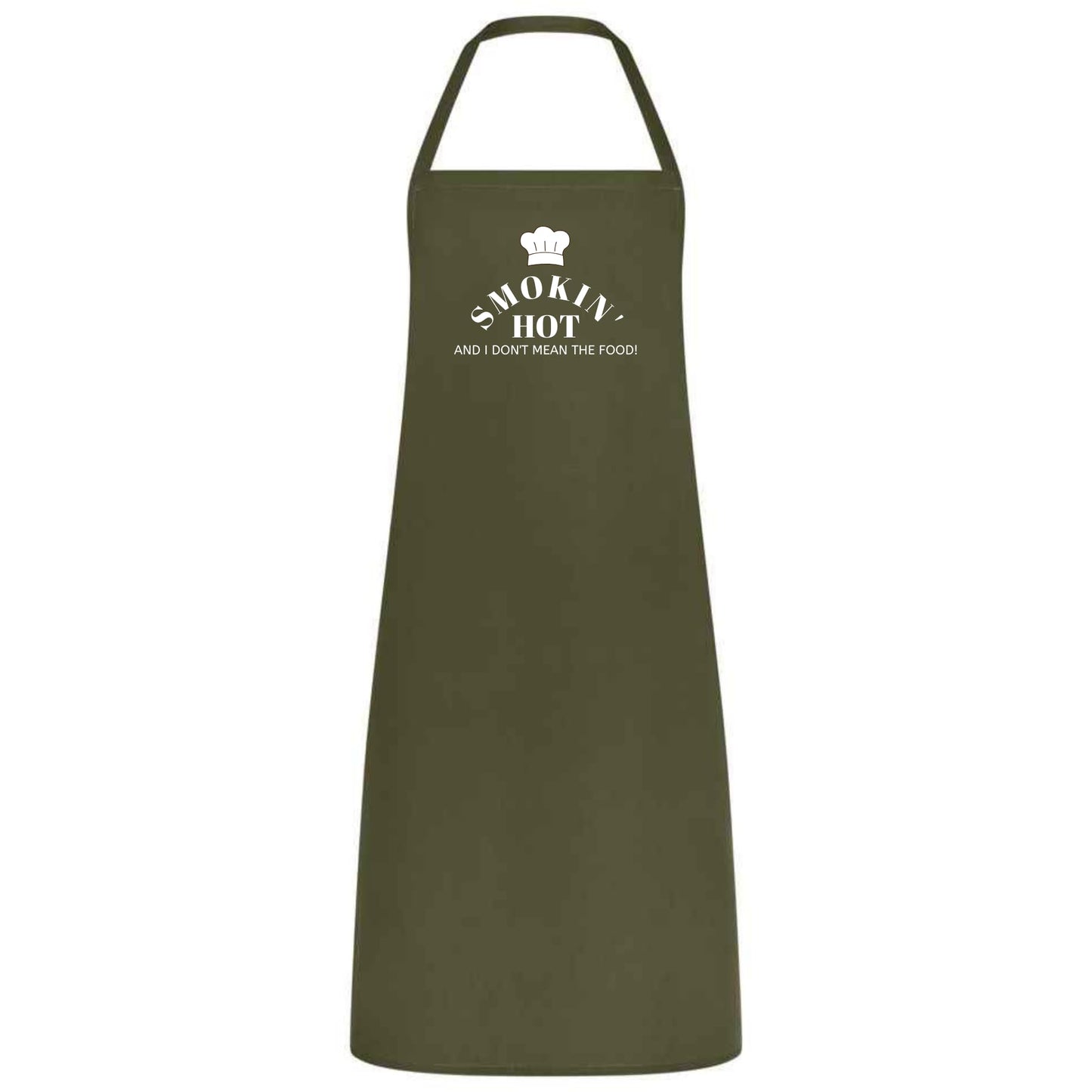 Smokin’ Hot Grill Apron Funny Multicolor Cooking Apron for BBQ Kitchen Weddings and Parties Unisex Chef Waiter and Waitress Gift