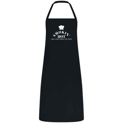 Smokin’ Hot Grill Apron Funny Multicolor Cooking Apron for BBQ Kitchen Weddings and Parties Unisex Chef Waiter and Waitress Gift