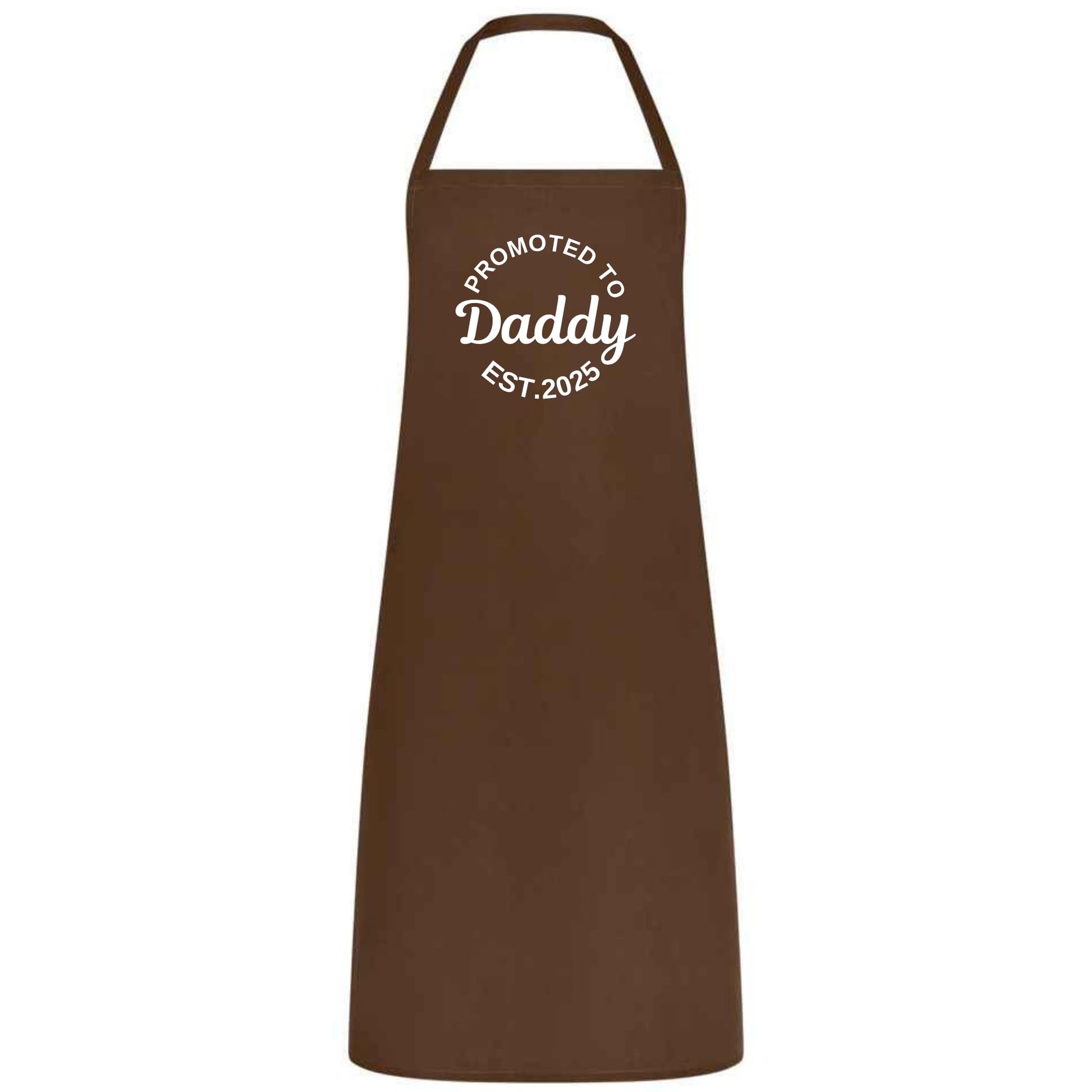 Be Buz Promoted to Daddy Est. 2025 Apron New Dad Gifts from Wife, Daughter, or Son Funny Father’s Day Apron for Dad or Husband Birthday Gift - Top Tee