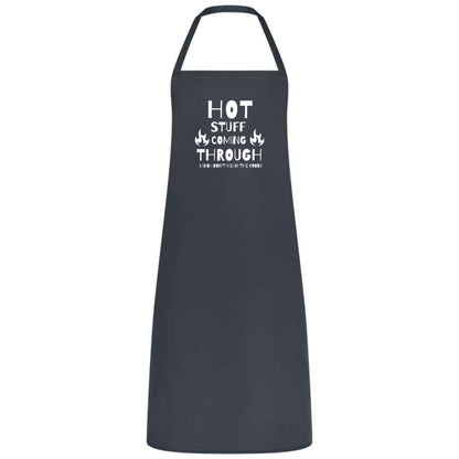 Funny Hot Stuff Coming Through Apron Multicolor Unisex Cooking Apron Chef, Waiter and Waitress Gift for Him or Her Wedding BBQ Kitchen Use