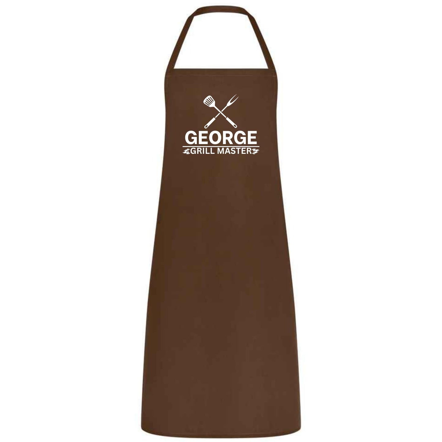 Custom Name Grill Master Apron Personalized Multicolor BBQ Apron for Men Funny Cooking Gift for Husband Dad or Boyfriend Kitchen and Chef Apron