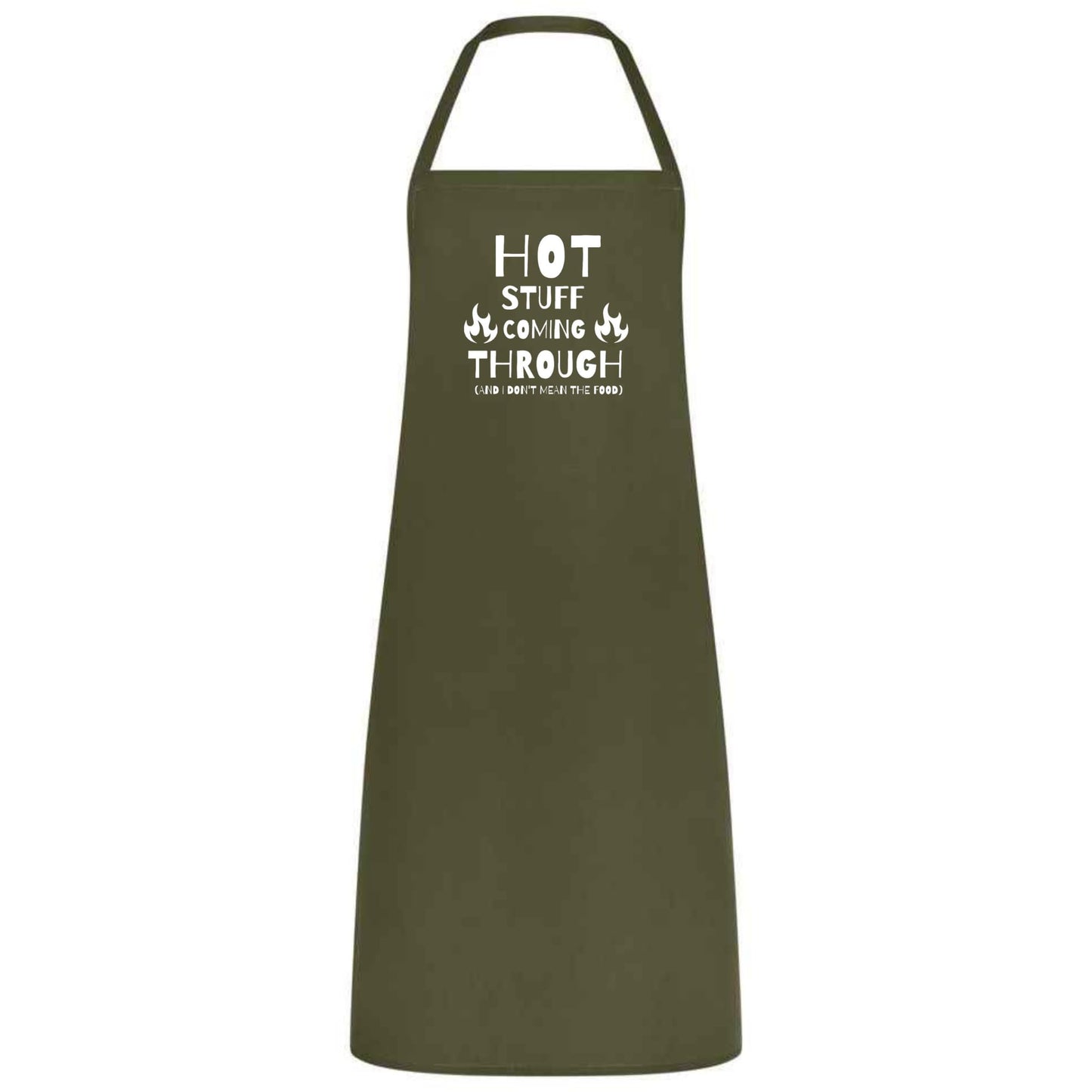 Funny Hot Stuff Coming Through Apron Multicolor Unisex Cooking Apron Chef, Waiter and Waitress Gift for Him or Her Wedding BBQ Kitchen Use