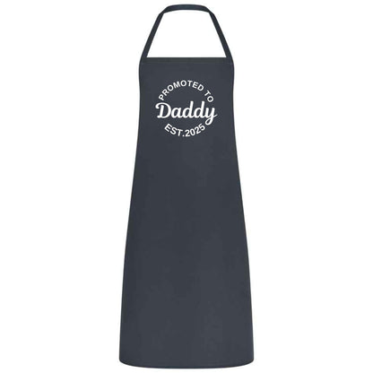 Be Buz Promoted to Daddy Est. 2025 Apron New Dad Gifts from Wife, Daughter, or Son Funny Father’s Day Apron for Dad or Husband Birthday Gift - Top Tee