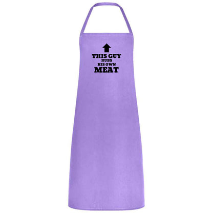 This Guy Rubs His Own Meat Apron Funny BBQ Apron for Men Husband Dad Boyfriend Multicolor Grilling Gift Father’s Day Birthday