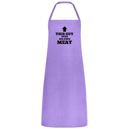 This Guy Rubs His Own Meat Apron Funny BBQ Apron for Men Husband Dad Boyfriend Multicolor Grilling Gift Father’s Day Birthday