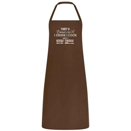 That’s What I Do I Drink and I Cook Apron Funny Multicolor BBQ and Kitchen Apron Unisex Chef Waiter and Waitress Gift for Him or Her