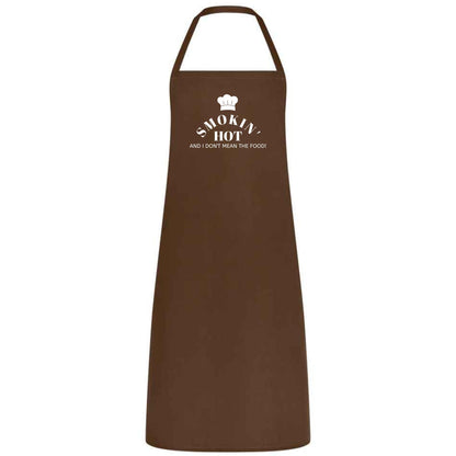 Smokin’ Hot Grill Apron Funny Multicolor Cooking Apron for BBQ Kitchen Weddings and Parties Unisex Chef Waiter and Waitress Gift