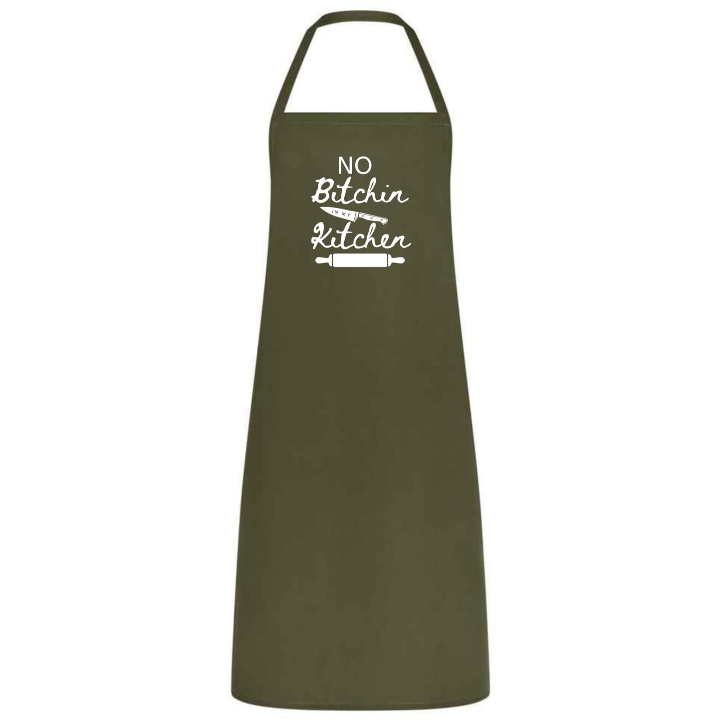 No Bitchin In My Kitchen Multicolor Apron Unisex Chef Waiter Waitress Gift for her him Perfect for Weddings BBQs Cooking