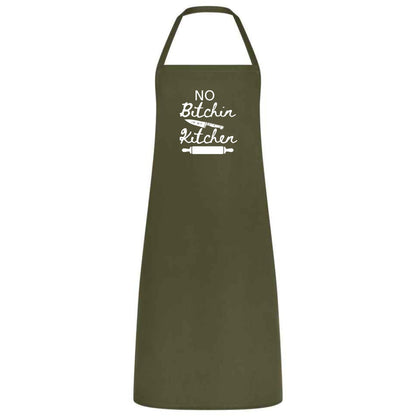 No Bitchin In My Kitchen Multicolor Apron Unisex Chef Waiter Waitress Gift for her him Perfect for Weddings BBQs Cooking