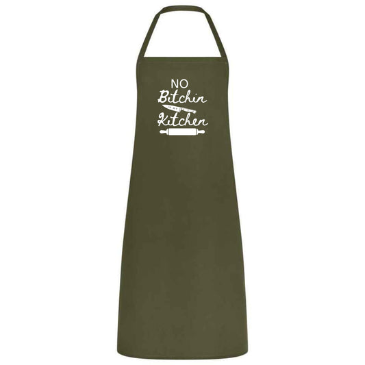 No Bitchin In My Kitchen Multicolor Apron Unisex Chef Waiter Waitress Gift for her him Perfect for Weddings BBQs Cooking