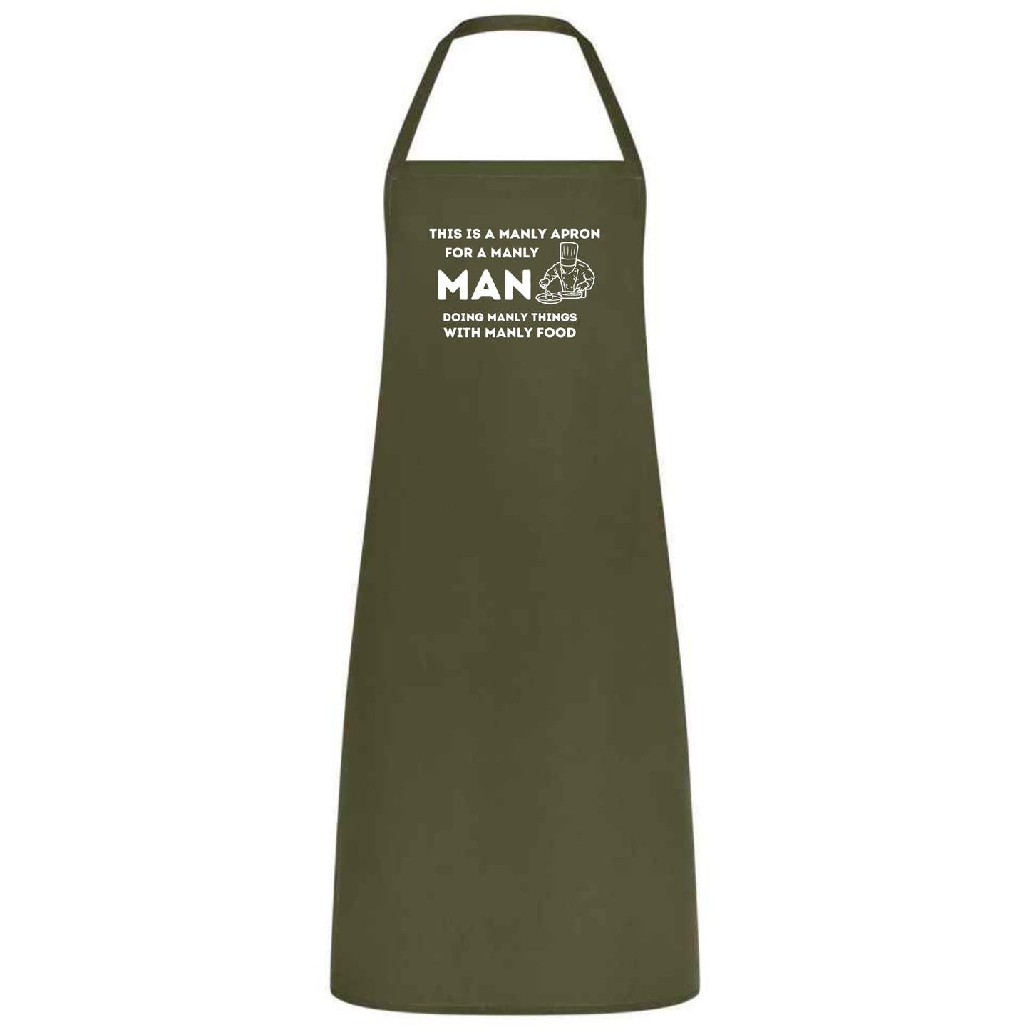 This Is a Manly Apron Funny Multicolor BBQ and Cooking Apron for Men Grill Master Gift for Him Father’s Day Weddings and Parties