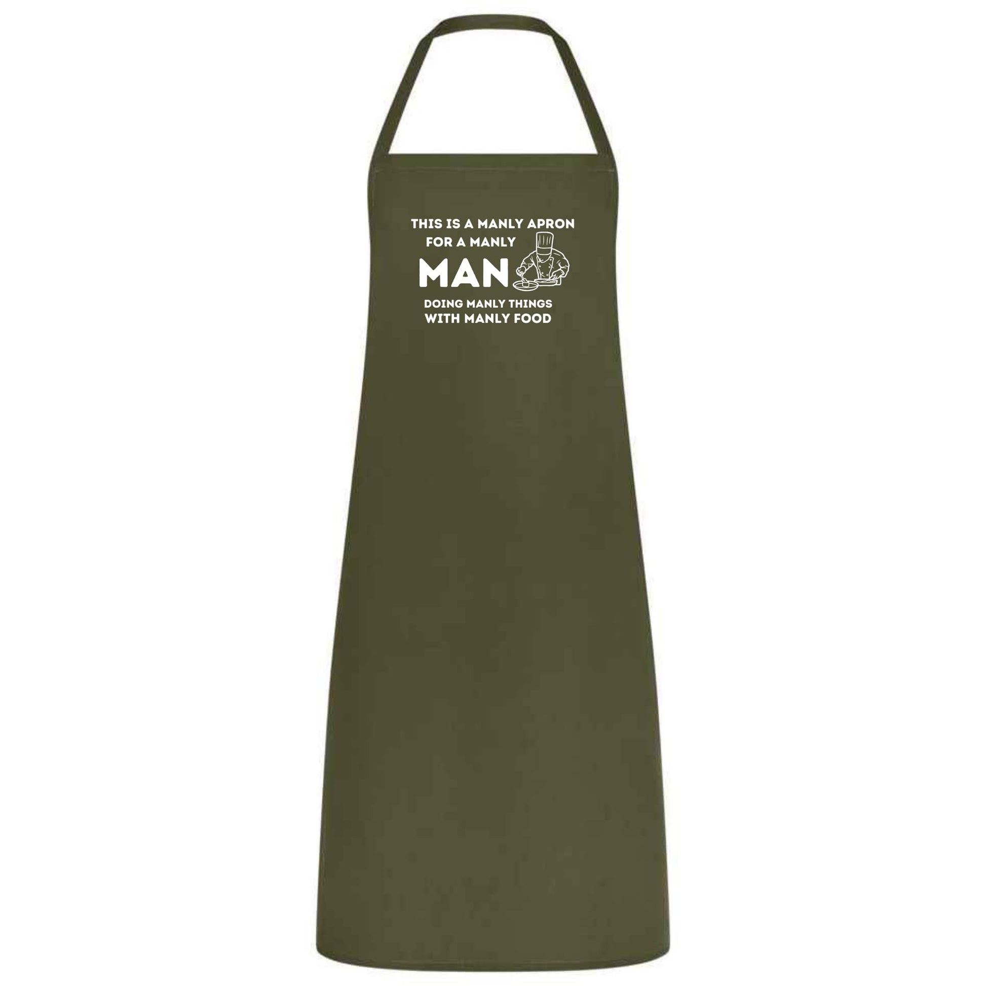 This Is a Manly Apron Funny Multicolor BBQ and Cooking Apron for Men Grill Master Gift for Him Father’s Day Weddings and Parties - Top Tee