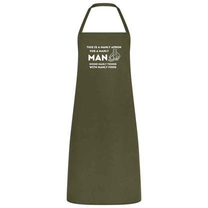 This Is a Manly Apron Funny Multicolor BBQ and Cooking Apron for Men Grill Master Gift for Him Father’s Day Weddings and Parties