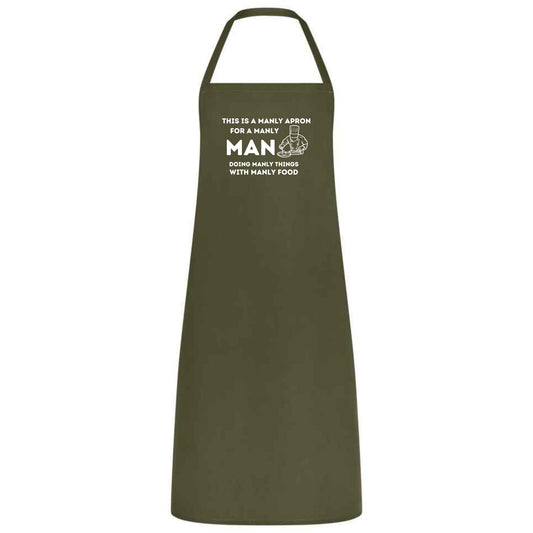 This Is a Manly Apron Funny Multicolor BBQ and Cooking Apron for Men Grill Master Gift for Him Father’s Day Weddings and Parties