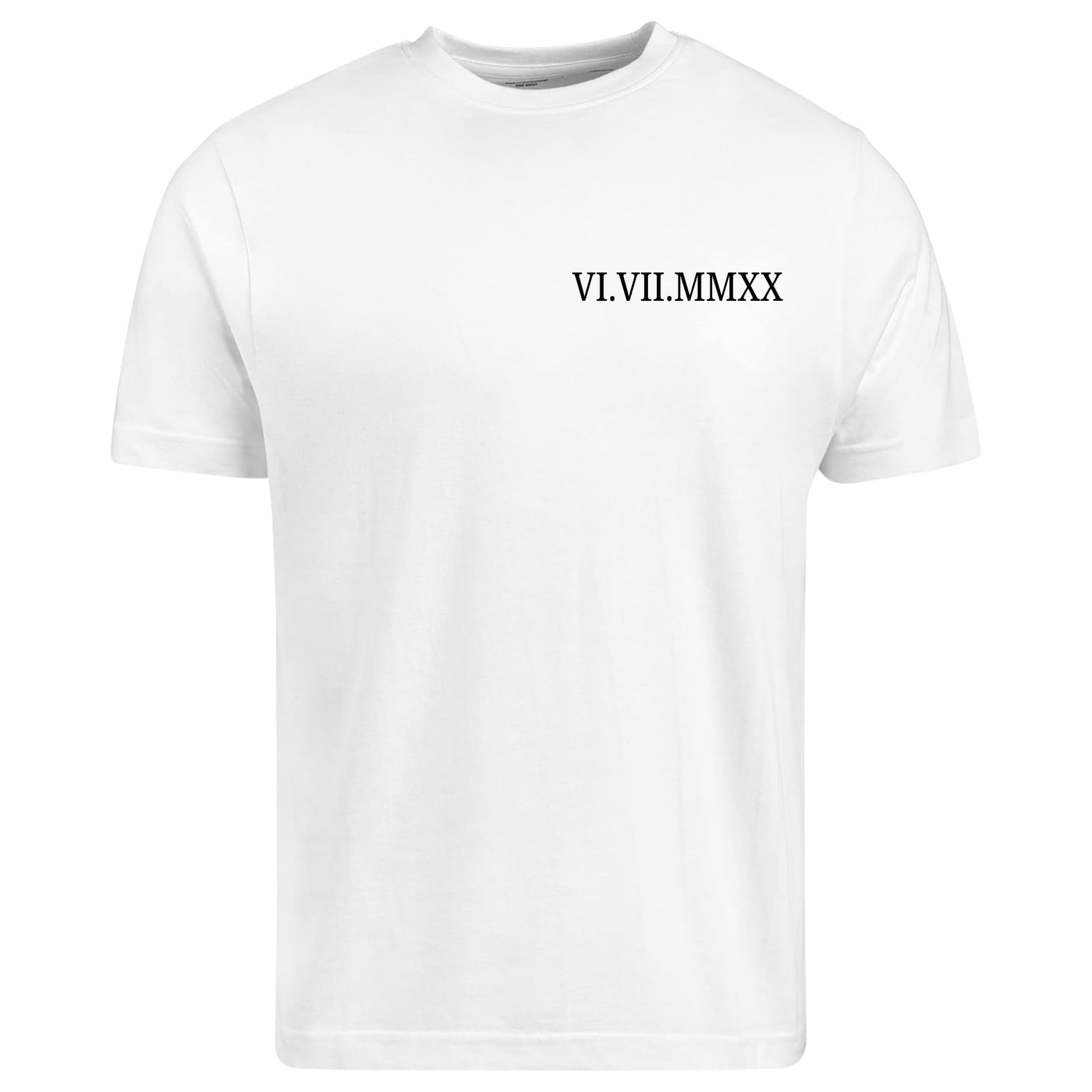 Be Buz Roman Numeral Date T-Shirt Custom Wedding Anniversary Tee Personalized Gift for Him, Her, Husband, Wife Matching Couple Shirt, Date Keepsake - Top Tee